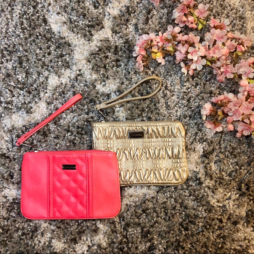 3/$15 Express Pink and Gold Wristlets - Lot of Two